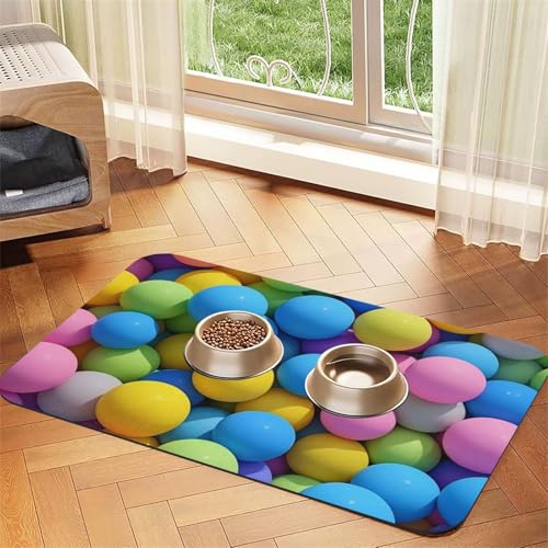 Hundefuttermatten für Böden, 30,5 x 45,7 cm, rutschfest, super saugfähig, spülmaschinenfest, Hundematte für Futter und Wasser, niedlich, schnell trocknend, für Hunde, Welpen, Katzen Hundefuttermatten für Böden, 30,5 x 45,7 cm, rutschfest, super saugfähig, spülmaschinenfest, Hundematte für Futter und Wasser, niedlich, schnell trocknend, für Hunde, Welpen, Katzen von STVYUKL