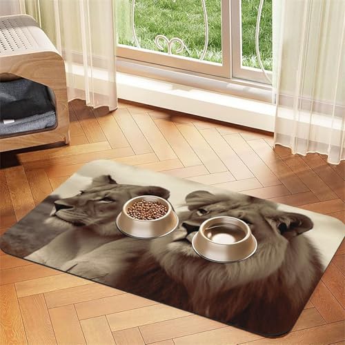 Hundefuttermatten für Böden, 30,5 x 45,7 cm, rutschfest, super saugfähig, spülmaschinenfest, für Futter und Wasser, niedlich, schnell trocknend, für Hunde, Welpen, Katzen Hundefuttermatten für Böden, 30,5 x 45,7 cm, rutschfest, super saugfähig, spülmaschinenfest, für Futter und Wasser, niedlich, schnell trocknend, für Hunde, Welpen, Katzen von STVYUKL