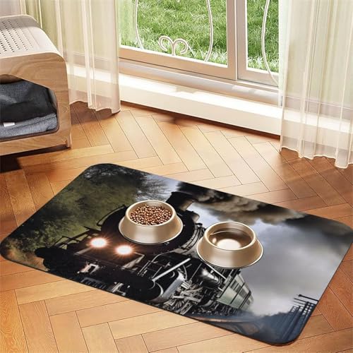 Hundefuttermatten für Böden, rutschfest, super saugfähig, Geschirrspüler, Hundematte für Futter und Wasser, niedlich, schnell trocknend, 40,6 x 61 cm, für Hunde, Welpen, Katzen Hundefuttermatten für Böden, rutschfest, super saugfähig, Geschirrspüler, Hundematte für Futter und Wasser, niedlich, schnell trocknend, 40,6 x 61 cm, für Hunde, Welpen, Katzen von STVYUKL