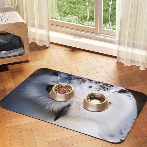 Hundefuttermatten für Böden, rutschfest, super saugfähig, Geschirrspüler-Hundematte für Futter und Wasser, niedlich, Gummi, schnell trocknend, 40,6 x 61 cm, für Hunde, Welpen, Katzen Hundefuttermatten für Böden, rutschfest, super saugfähig, Geschirrspüler-Hundematte für Futter und Wasser, niedlich, Gummi, schnell trocknend, 40,6 x 61 cm, für Hunde, Welpen, Katzen von STVYUKL