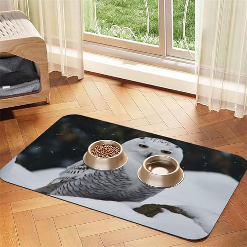 Hundefuttermatten für Böden, rutschfest, super saugfähig, für Futter und Wasser, niedlich, Gummi, schnell trocknend, 40,6 x 61 cm, für Hunde, Welpen, Katzen von STVYUKL