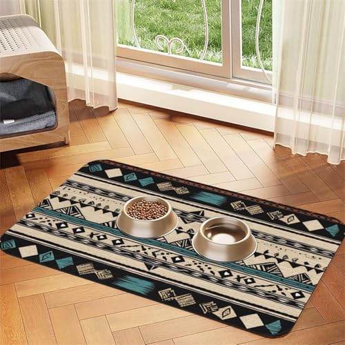Hundefuttermatten mit Indianer-Muster, 30,5 x 45,7 cm, rutschfest, super saugfähig, spülmaschinenfest, Hundematte für Futter und Wasser, niedlich, schnell trocknend, Haustier-Futtermatte für Hunde Hundefuttermatten mit Indianer-Muster, 30,5 x 45,7 cm, rutschfest, super saugfähig, spülmaschinenfest, Hundematte für Futter und Wasser, niedlich, schnell trocknend, Haustier-Futtermatte für Hunde von STVYUKL
