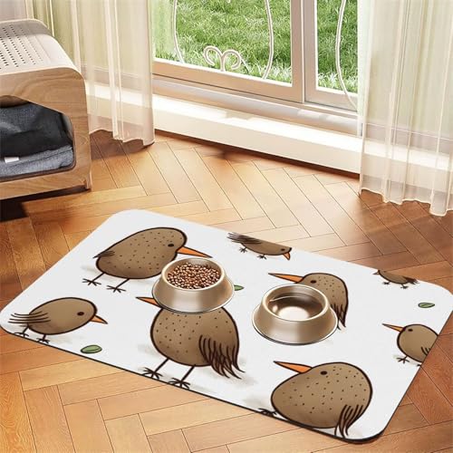 Kiwi Birds niedliche Hundefuttermatten für Böden, 30,5 x 45,7 cm, rutschfeste, super saugfähige Haustierfuttermatte, Geschirrspüler-Hundematte für Futter und Wasser, niedlich, Gummi, schnell trocknend Kiwi Birds niedliche Hundefuttermatten für Böden, 30,5 x 45,7 cm, rutschfeste, super saugfähige Haustierfuttermatte, Geschirrspüler-Hundematte für Futter und Wasser, niedlich, Gummi, schnell trocknend von STVYUKL