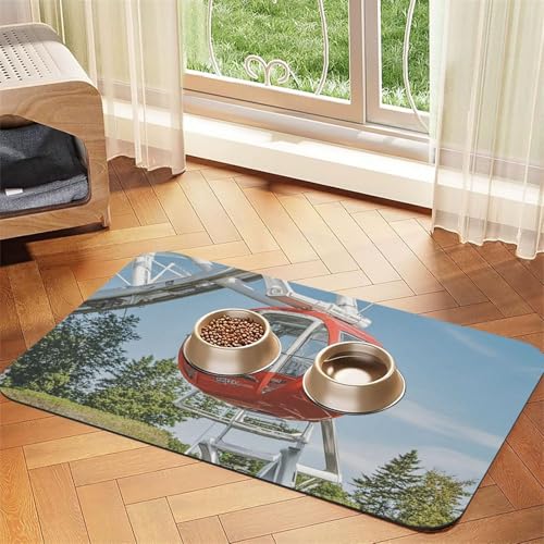 Riesenrad-Hundefuttermatten für Böden, rutschfest, super saugfähig, für Futter und Wasser, niedlich, Gummi, schnell trocknend, für Hunde, Welpen, Katzen, 40,6 x 61 cm Riesenrad-Hundefuttermatten für Böden, rutschfest, super saugfähig, für Futter und Wasser, niedlich, Gummi, schnell trocknend, für Hunde, Welpen, Katzen, 40,6 x 61 cm von STVYUKL