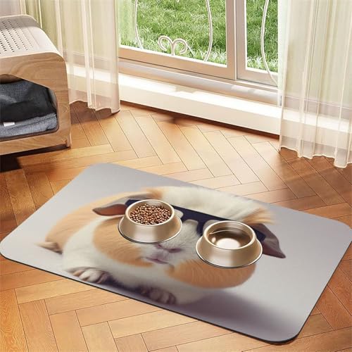 Smiling Dog Food Mats for Floors, 16x24 Inch Non-Slip Super Absorbent Pet Food Mat, Dishwasher Dog Mat for Food and Water, Cute Rubber Quick Dry Pet Feeding Mat for Dogs Puppy Cats Smiling Dog Food Mats for Floors, 16x24 Inch Non-Slip Super Absorbent Pet Food Mat, Dishwasher Dog Mat for Food and Water, Cute Rubber Quick Dry Pet Feeding Mat for Dogs Puppy Cats von STVYUKL