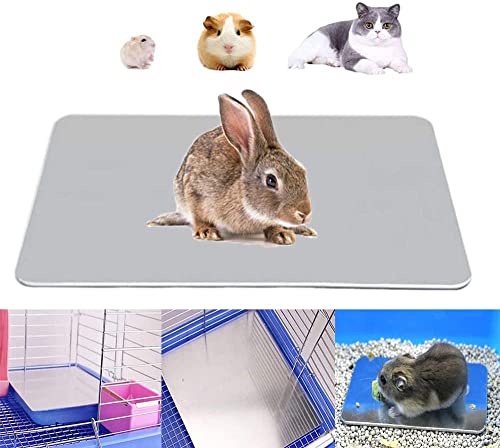 Kühlmatte für Kaninchen, Aluminium, für Hamster, Kühlung für Kaninchen, Welpen, Kätzchen, Meerschweinchen, Chinchilla und andere kleine Tiere, Kühlplatte, Eisbett, schnelle Kühlung von STmea