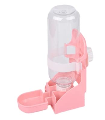 STmea Kaninchen-Wasserflasche, 500 ml, hängend, automatischer Spender, kein Auslaufen, Wasserspender für Kaninchen, Chinchilla, Meerschweinchen, Igel, Frettchen (Pink) von STmea