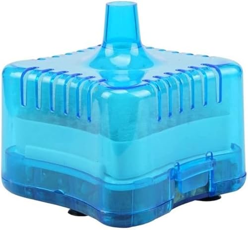 Aquarium-Filter, Schwammfilter, leise, klein, für Aquarien, abnehmbar mit Aktivkohle und Luftstein, Blau von SUAOEO
