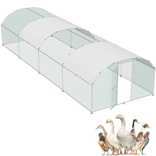 SUBTLETY 3x8x2m Metall Hühnerstall Gewölbedecke Hühnerkäfig mit 24m² Lauffläche & Tür & Riegel & PE Dach Freilaufgehege Geflügelställe Außengehege Freigehege Hühnerhaus für Kleintiere & Pflanzen SUBTLETY 3x8x2m Metall Hühnerstall Gewölbedecke Hühnerkäfig mit 24m² Lauffläche & Tür & Riegel & PE Dach Freilaufgehege Geflügelställe Außengehege Freigehege Hühnerhaus für Kleintiere & Pflanzen von SUBTLETY