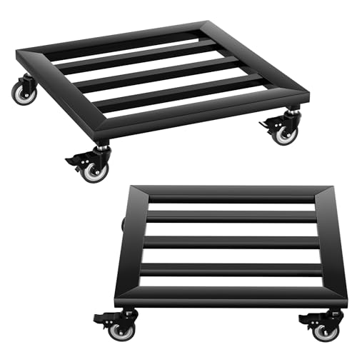 SUBTLETY Metall Pflanzenroller Quadrat Untersetzer mit Rollen Blumen Rollbrett für Innenbereich & Außenbereich Blumenroller Tragkraft bis 160KG Pflanzkübel Rollwagen für Topfpflanzen & Möbel (Type A) SUBTLETY Metall Pflanzenroller Quadrat Untersetzer mit Rollen Blumen Rollbrett für Innenbereich & Außenbereich Blumenroller Tragkraft bis 160KG Pflanzkübel Rollwagen für Topfpflanzen & Möbel (Type A) von SUBTLETY