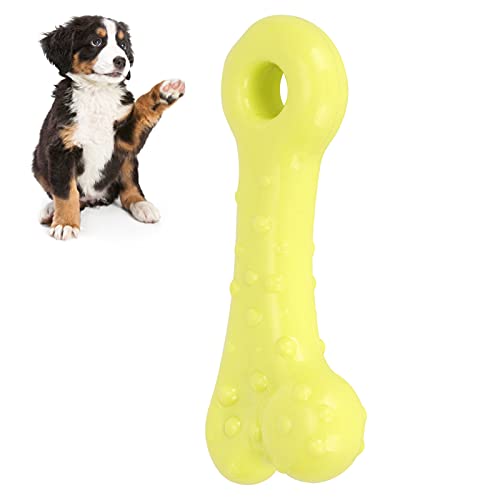 SUCIE Interaktives Hundespielzeug, knochenförmiges Kauspielzeug Robust tragbar mit Knochenformdesign für die Zahnpflege(Small Bones-Yellow) von SUCIE