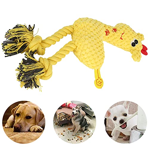 SUCIE Welpen Kinderkrankheiten Spielzeug, Hund Kauspielzeug Hirschform Interaktiv für Haustier Hund für Zähne(Yellow) von SUCIE