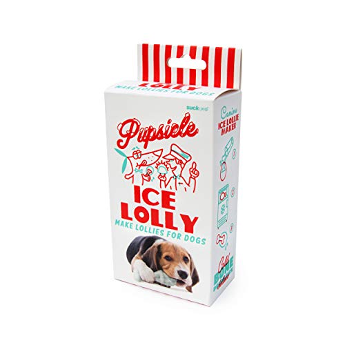 SUCK UK Pupsicle-Form für Hunde, EIS am Stiel, Kauspielzeug für Welpen, Hundezubehör, langsames Füttern für Hunde, Silikon-Form am Stiel, für Hunde von SUCK UK