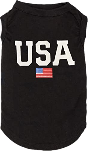 SUEOSU Amerikanische Flagge, Eis am Stiel 4. Juli, lustige grafische Welpenkleidung, Gedenktag, Unabhängigkeitstag, Urlaub, Haustier-Katzen-Outfit (X-Large, USA-Flagge) von SUEOSU