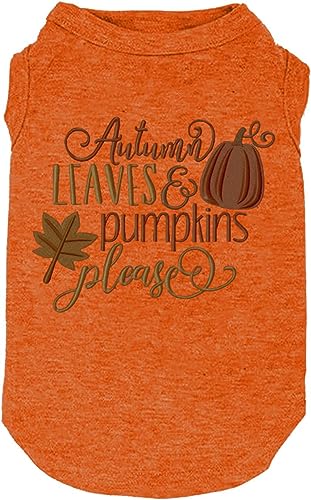 SUEOSU Halloween-Hundeshirt für Haustierkleidung, Halloween-Skelett-Kapuzenpullover, leuchtender Totenkopf, niedliches Hemd, atmungsaktiv, dehnbare Kostüme (groß, orange-2) von SUEOSU