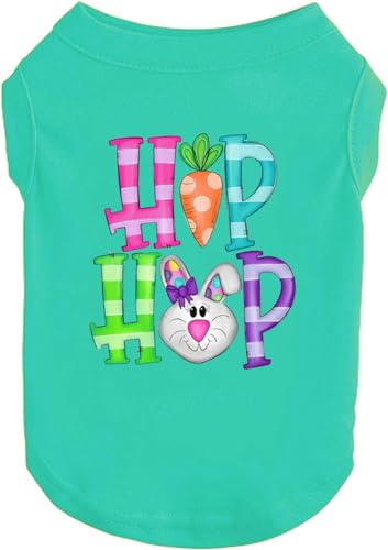 SUEOSU Happy Easter Shirts für Hunde, lustiger Aufdruck, Weste für kleine, mittelgroße und große Hunde, Tanktop, leichtes Haustier-T-Shirt, Kostüme für Ostern (Größe XL, Blau 01) von SUEOSU