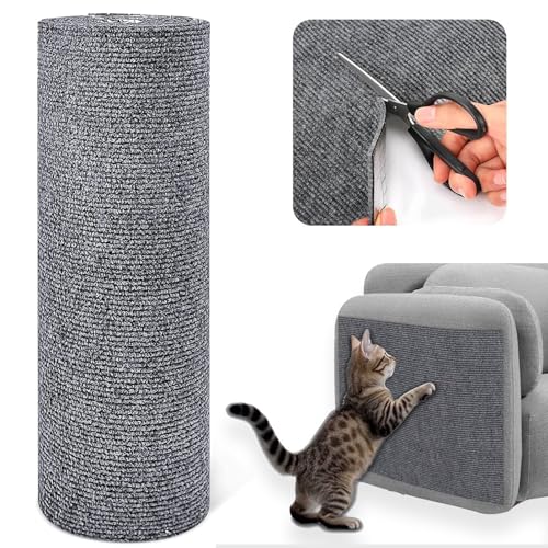 Selbstklebende Kratzmatte Katze, DIY Zuschneidbare Kratzteppich für Wand, Kratzbretter für Katzenwand, Pad Katzenkratzbretter zum Schutz von Teppichen, Sofa und Möbeln von SUFANG
