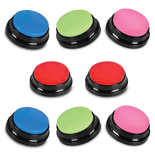 SUHSAI Hunde Buzzer mit Aufnahmefunktion – Intelligenzspielzeug für Hunde, Sprachknöpfe zum Sprechen, Buzzer mit Sound, 30 Sekunden Aufnahme, Hund sprechender Knopf - 8er-Pack SUHSAI Hunde Buzzer mit Aufnahmefunktion – Intelligenzspielzeug für Hunde, Sprachknöpfe zum Sprechen, Buzzer mit Sound, 30 Sekunden Aufnahme, Hund sprechender Knopf - 8er-Pack von SUHSAI