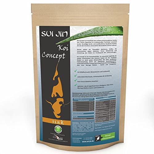 SUI JIN Teichprodukte Koi Concept Sink Superfood Koifutter Wachstum Farbe Futter (1kg) von SUI JIN Teichprodukte