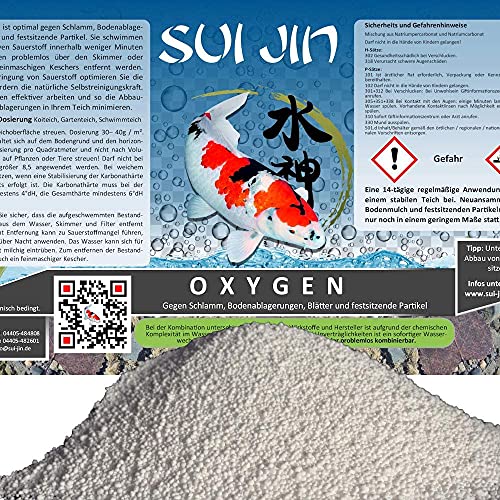 Sui JIN Oxygen O2 Peroxyd Biologie Optimierung mit Sauerstoff Koi Teich Gartenteich Schwimmteich (Oxygen 10 kg) von SUI JIN Teichprodukte