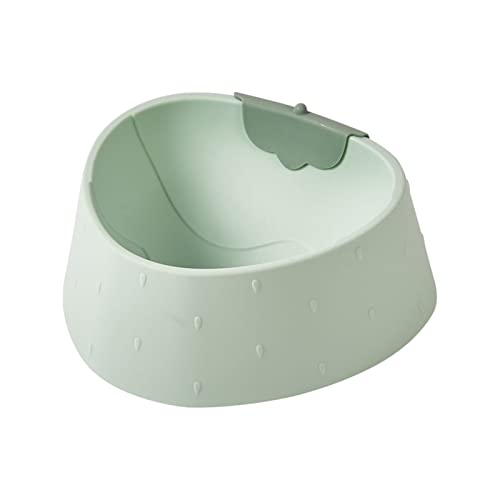 SUICRA Futternäpfe Bowl Plastic Strawberry Pet Feeding Bowl (Color : Green, Size : 15.5cm) von SUICRA