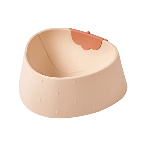 SUICRA Futternäpfe Bowl Plastic Strawberry Pet Feeding Bowl (Color : Pink, Size : 15.5cm) von SUICRA