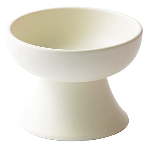 SUICRA Futternäpfe Ceramic Elevated Pet Bowl with High Legs (Color : White) von SUICRA