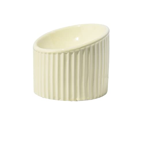 SUICRA Futternäpfe Ceramic Tall Anti-Overturning Pet Bowl (Color : White) von SUICRA