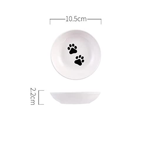 SUICRA Futternäpfe Creative Cute Cat Bowl Cartoon Dish Small Saucer Shape Mini Plate Ceramics Snack Plate Chinchilla Bowl Anti Skid Pet Supplies (Color : 01) von SUICRA