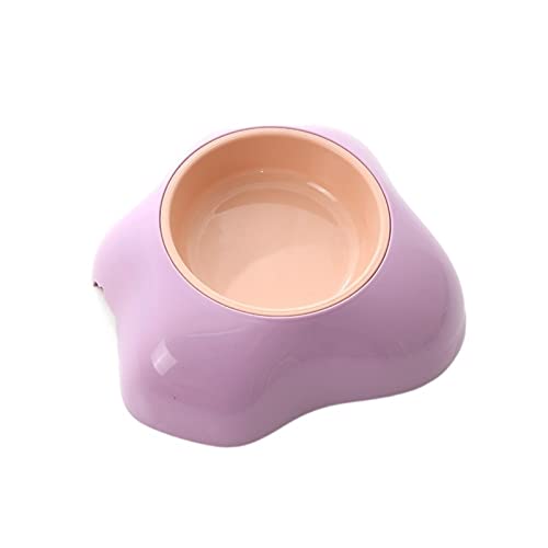 SUICRA Futternäpfe Dog Food Water Feeder Poached Egg Shape Double Pet Bowls Prevent Tipping Pet Drinking Dish Feeder Cat Puppy Feeding Supplies (Color : Purple Single Bowl) von SUICRA