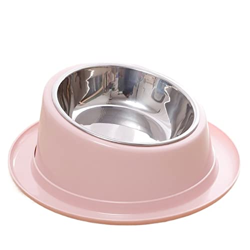 SUICRA Futternäpfe Oblique Mouth 15° Healthy Eating Non-Slip Food Bowl (Color : Pink) von SUICRA