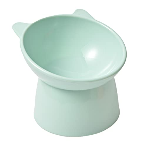 SUICRA Futternäpfe Pet High-Foot Bowl Neck-Protecting Water Bowl (Color : Green) von SUICRA