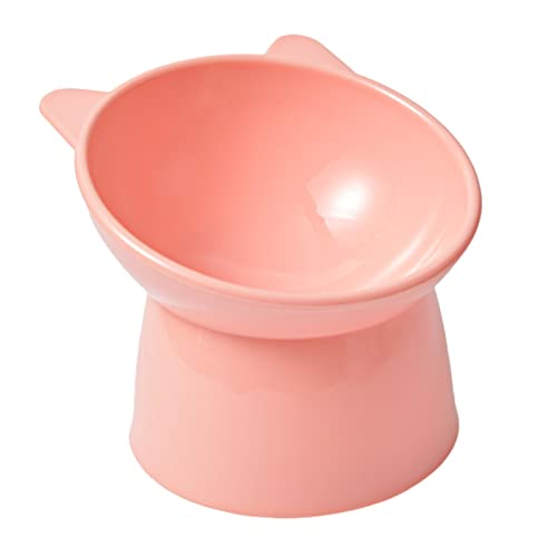 SUICRA Futternäpfe Pet High-Foot Bowl Neck-Protecting Water Bowl (Color : Pink) von SUICRA