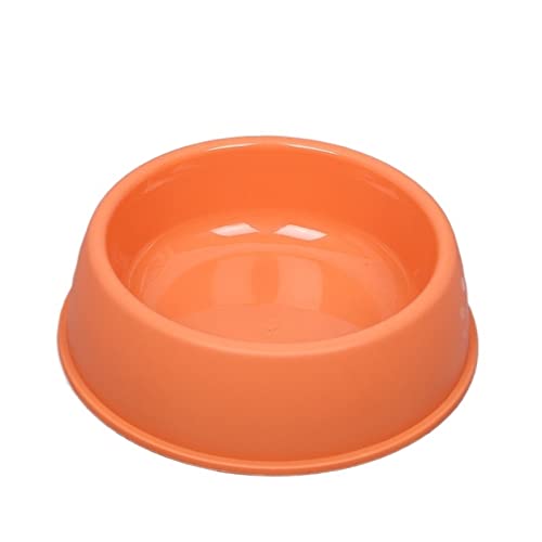 SUICRA Futternäpfe Pet Supplies Food Bowl Drinking Bowl Plastic Scrub Single Bowl (Color : Orange, Size : S) von SUICRA