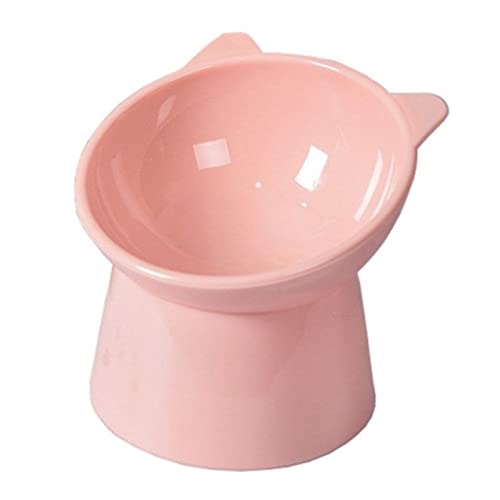 SUICRA Futternäpfe Pet Tall Bowl Slanted Pet Bowl (Color : Pink) von SUICRA