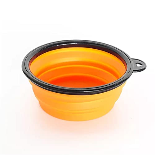 SUICRA Futternäpfe Portable Pet Dog Food Bowl Pet Folding Bowl (Color : Orange, Size : 350ml) von SUICRA