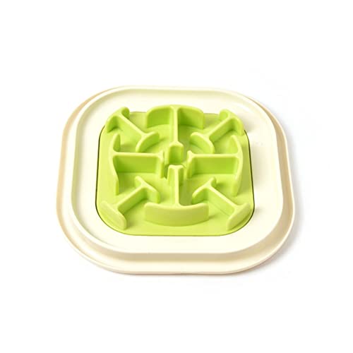 SUICRA Futternäpfe Slow Food Bowl for Pet Healthy Feeding Maze Bowl (Color : Green) von SUICRA