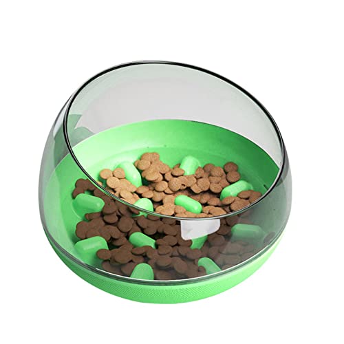 SUICRA Futternäpfe Spill-Proof Dog Food Slow Food Bowl Eat Pet Tumbler Slower Feeder Puppy Dish Drink Bottle Dog Water Bowl Pet Accessories (Size : Green) von SUICRA