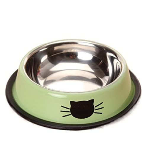 SUICRA Futternäpfe Stainless Steel Cat Thickened Anti-Slip Bowl (Color : B) von SUICRA