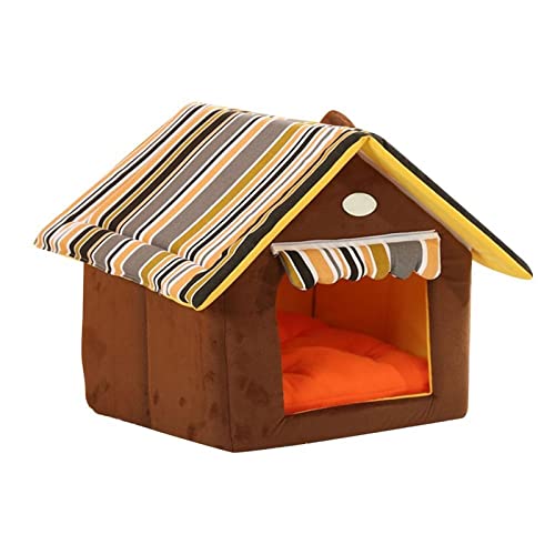 SUICRA Haustierbett waschbar Pet Cat House Waterproof Comfortable Cotton Nest for Outdoor Outdoor House In Winter Thick Warm Can Be Taken Apart Washed Folded von SUICRA