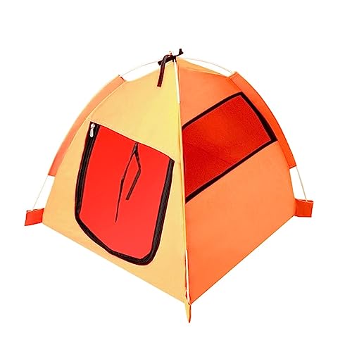 SUICRA Haustierbetten Cat Tent Dog Playpen Dog Play Tent Bed Lightweight Exercise Pet Enclosure Tent (Color : Orange) von SUICRA