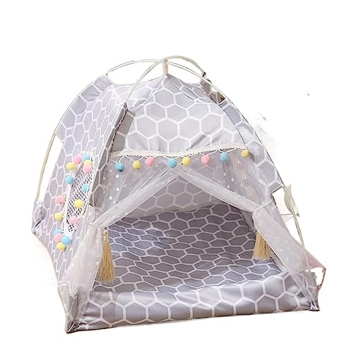 SUICRA Haustierbetten Pet Style Tent with Kennel Shelter House for Dogs Cats (Size : L) von SUICRA