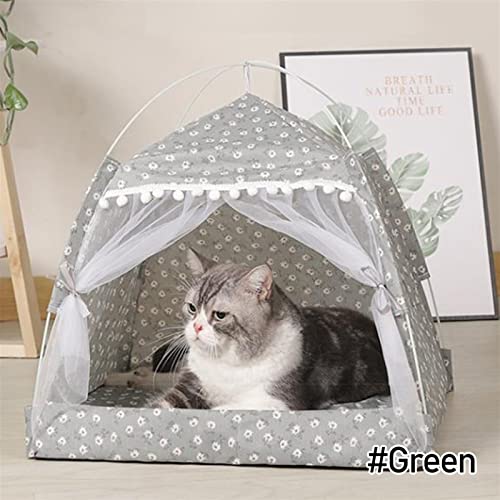 SUICRA Haustierbetten Pet Tent Bed Cat House Comfort Products Pet Accessories Comfort Calm Cat Bed Small Dog Bed House (Color : Grijs, Size : S) von SUICRA