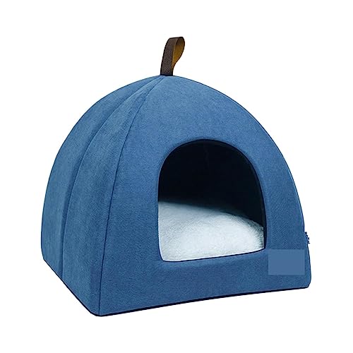 SUICRA Haustierbetten Portable Folding Pet Tent Dog House Durable Dog Fence for Cats Large Outdoor Dog Cage Pet Playpen Cats Dogs Puppies and Kittens (Color : Blue, Size : 40 * 40 * 38cm) von SUICRA