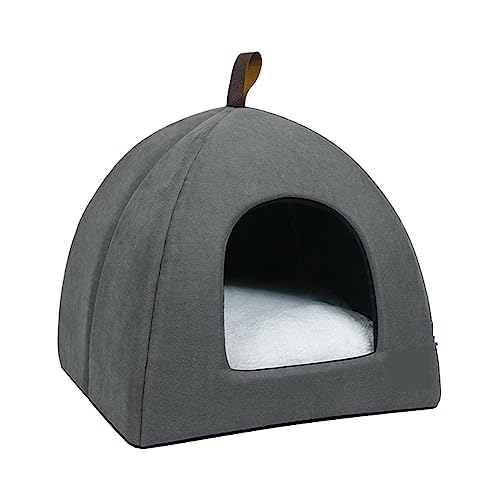 SUICRA Haustierbetten Portable Folding Pet Tent Dog House Durable Dog Fence for Cats Large Outdoor Dog Cage Pet Playpen Cats Dogs Puppies and Kittens (Color : Gray, Size : 40 * 40 * 38cm) von SUICRA