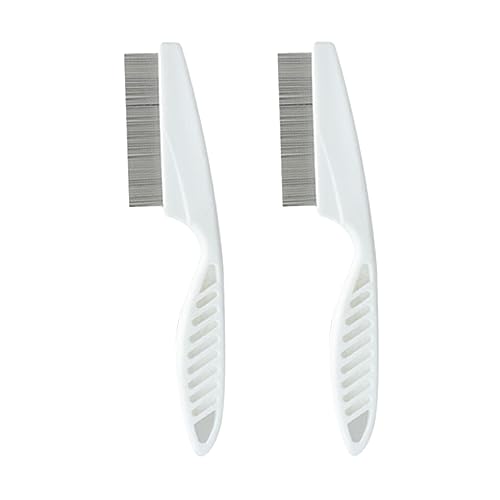 SUIOPPYUW 2 Stück bequemer Griff Läusekamm und Staubkamm, leicht zu entfernen, stilvoller, robuster und langlebiger professioneller Haustier Flohkamm, Weiß, L SUIOPPYUW 2 Stück bequemer Griff Läusekamm und Staubkamm, leicht zu entfernen, stilvoller, robuster und langlebiger professioneller Haustier Flohkamm, Weiß, L von SUIOPPYUW