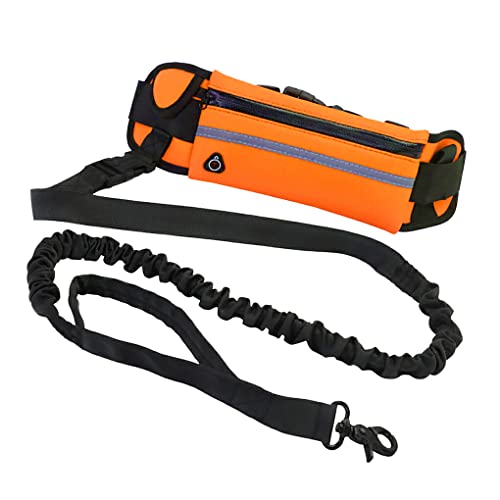 SUIOPPYUW Hundeleine Heimtierbedarf Welpenseil Freisprechschnur Feine Verarbeitung Praktisch zu tragen Sportsack Polyester Baumwoll Gürteltasche, Orange von SUIOPPYUW