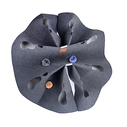 SUIOPPYUW Praktische und tragbare Spielmatte für Katzen, überall und jederzeit, lustiges Haustier, niedlich, praktisch, bequem und weich, Kreisförmig grau, 100cm*100cm SUIOPPYUW Praktische und tragbare Spielmatte für Katzen, überall und jederzeit, lustiges Haustier, niedlich, praktisch, bequem und weich, Kreisförmig grau, 100cm*100cm von SUIOPPYUW