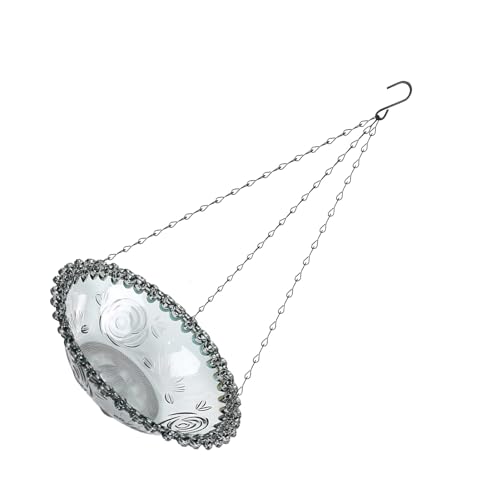 SUIOPPYUW Outdoor Vogelfutterstation für den Garten, hängende Kolibri Futterstation mit gesundem Futter, Kunststoffzubehör für Fütterung und Bewässerung, Grau von SUIOPPYUW