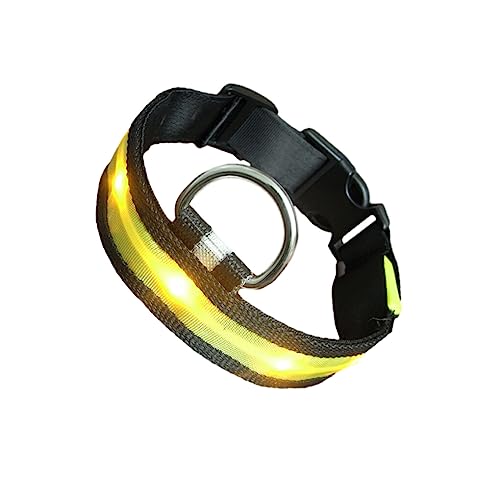 SUIOPPYUW Pet Nylon Leuchtendes Halsband Reisen Wandern Wiederaufladbares Tier Beleuchtetes Halsband Tragbare Waschbare Halsbänder Haustierbedarf, Gelb, M SUIOPPYUW Pet Nylon Leuchtendes Halsband Reisen Wandern Wiederaufladbares Tier Beleuchtetes Halsband Tragbare Waschbare Halsbänder Haustierbedarf, Gelb, M von SUIOPPYUW